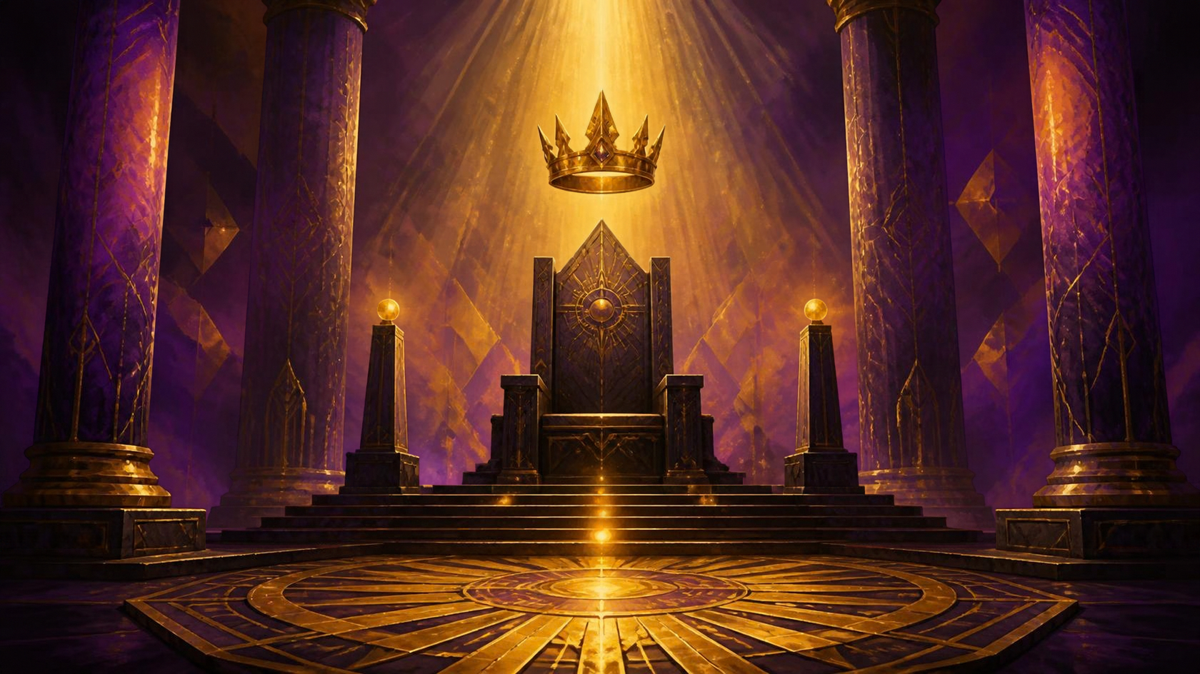 Ilustração original simbólica do arquétipo do Governante, liderança e poder