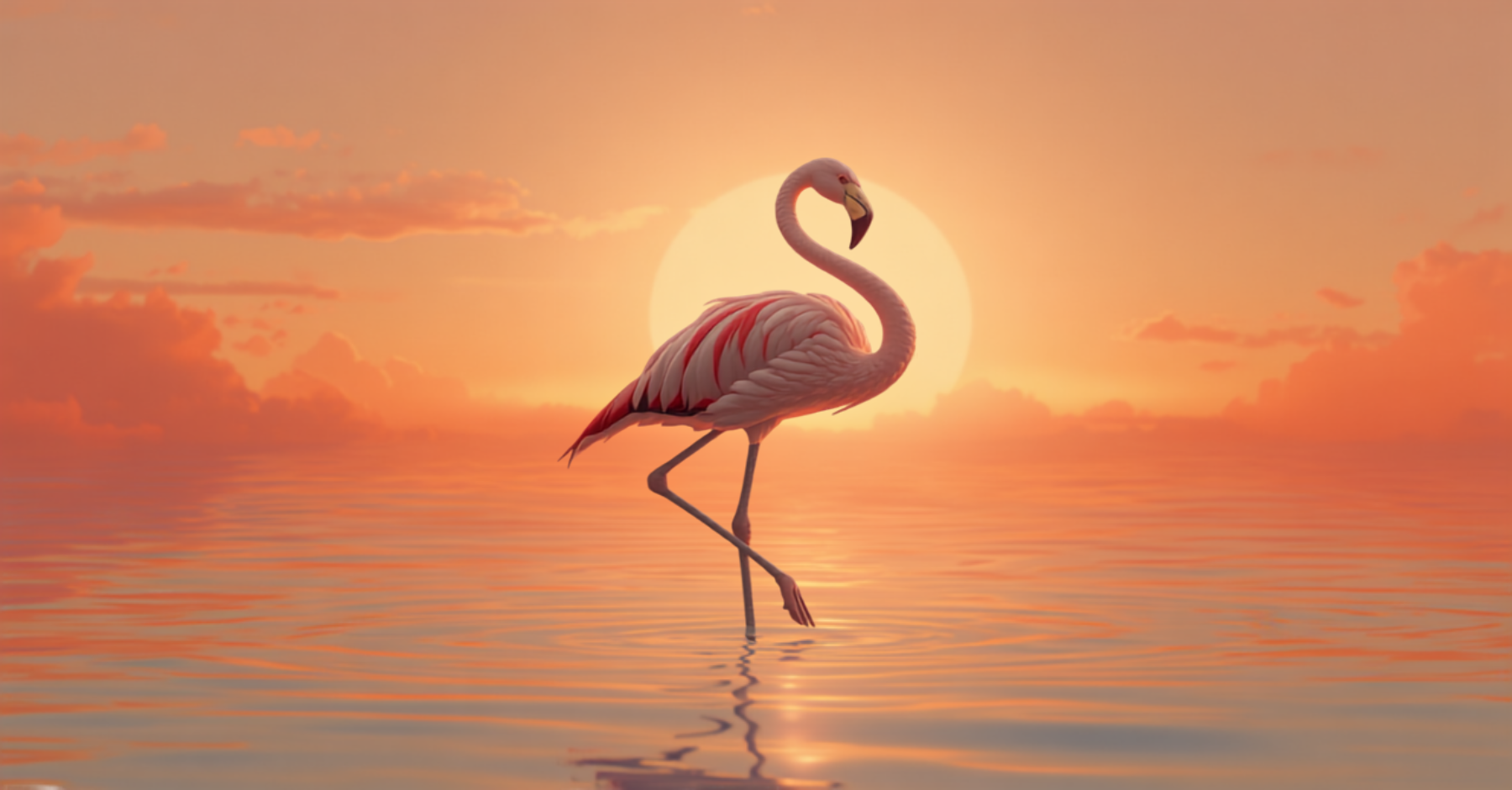 Ilustração simbólica do arquétipo do Flamingo