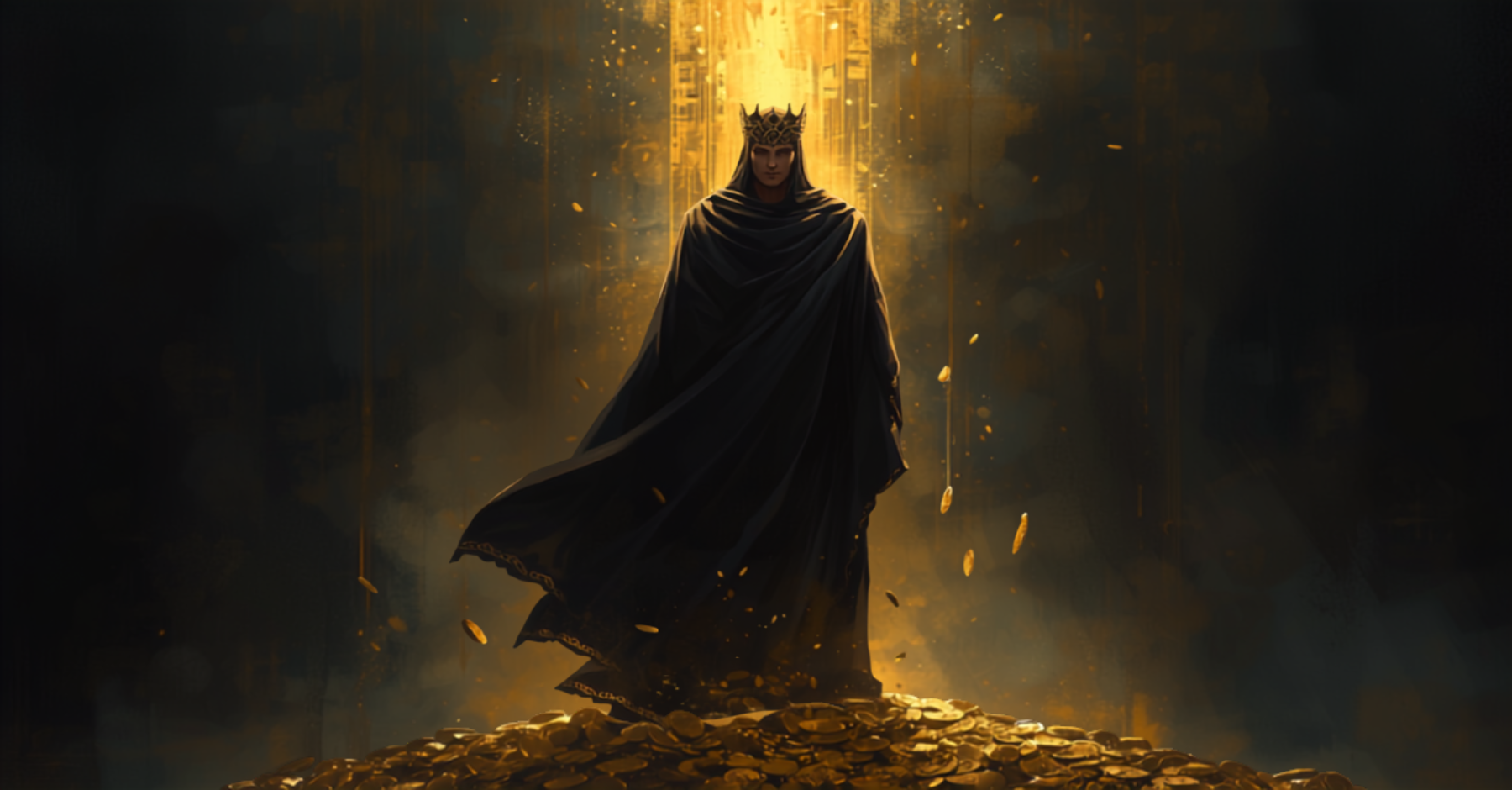Ilustração simbólica do deus grego Hades, arquétipo da transformação e das profundezas